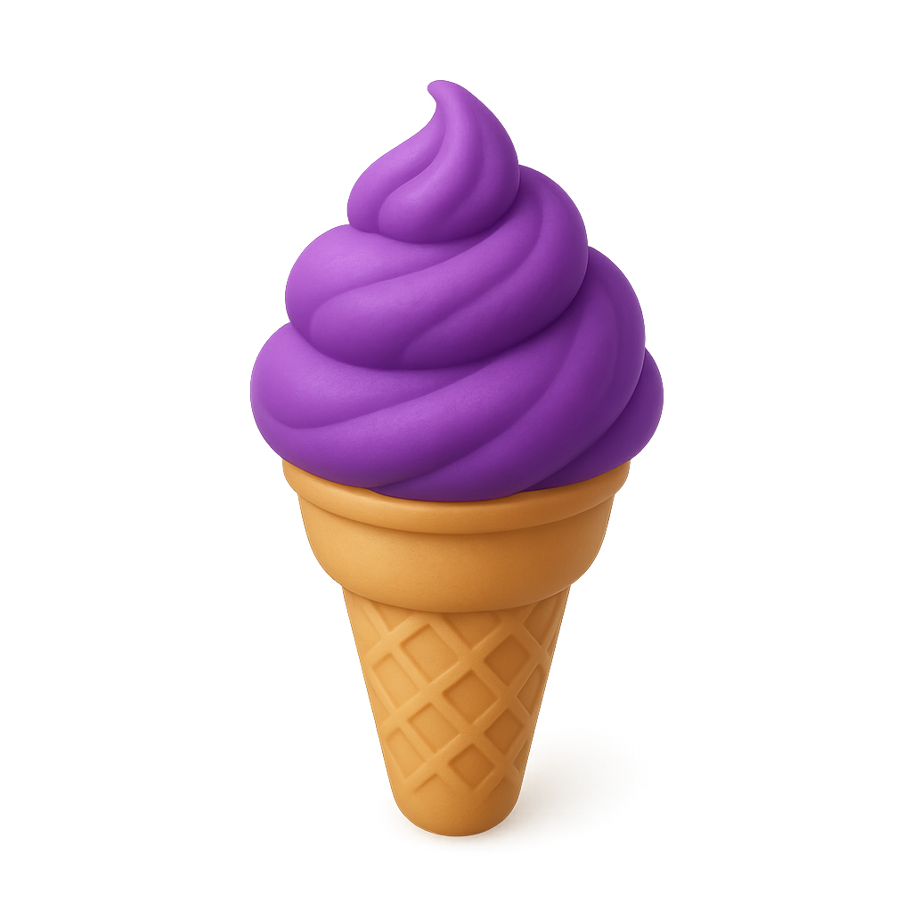 Purple Ice Cream Cone